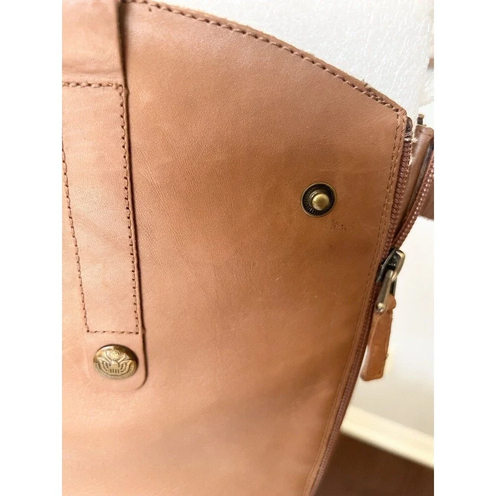Sam Edelman Penny Riding Boots Women 6.5 Cognac Brown Leather Knee High EXC